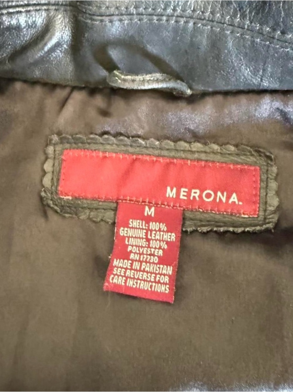 Merona Black Leather Trench Coat - Picture 4 of 4